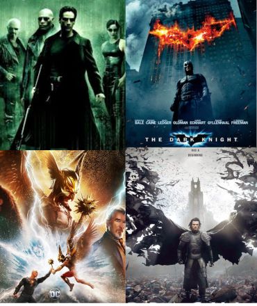 Hollywood movie posters collage featuring action superhero and fantasy films for latest movie updates